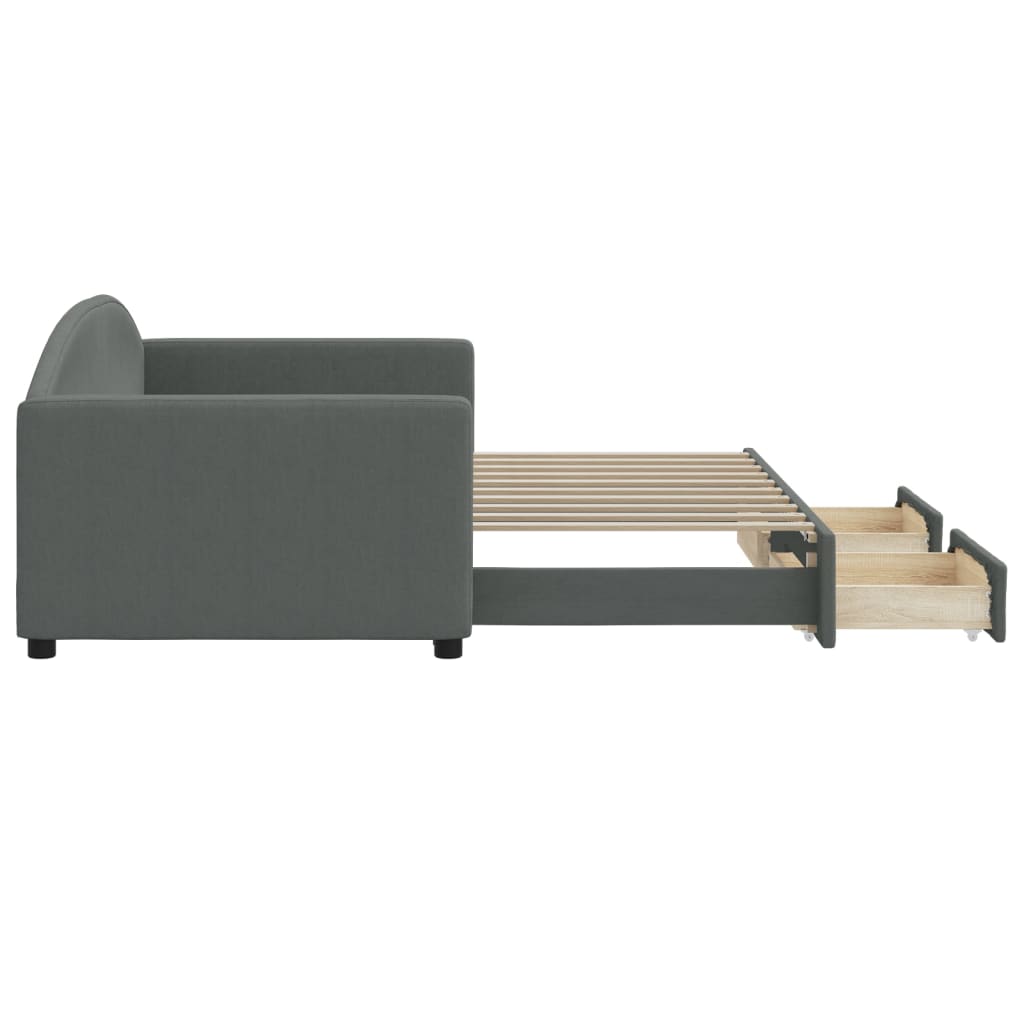 Lit de jour avec gigogne et tiroirs sans matelas 90x190 cm - XIOS