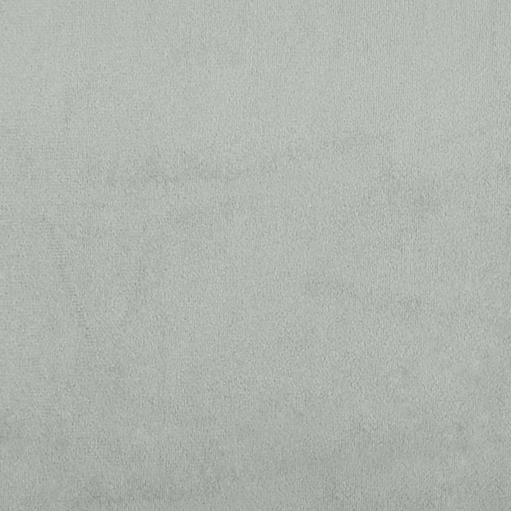 Lit de jour avec gigogne et matelas gris clair 80x200cm velours - XIOS