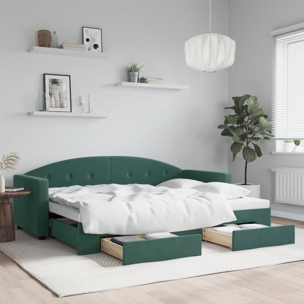 Lit de jour avec gigogne et tiroirs sans matelas 80x200 cm - XIOS
