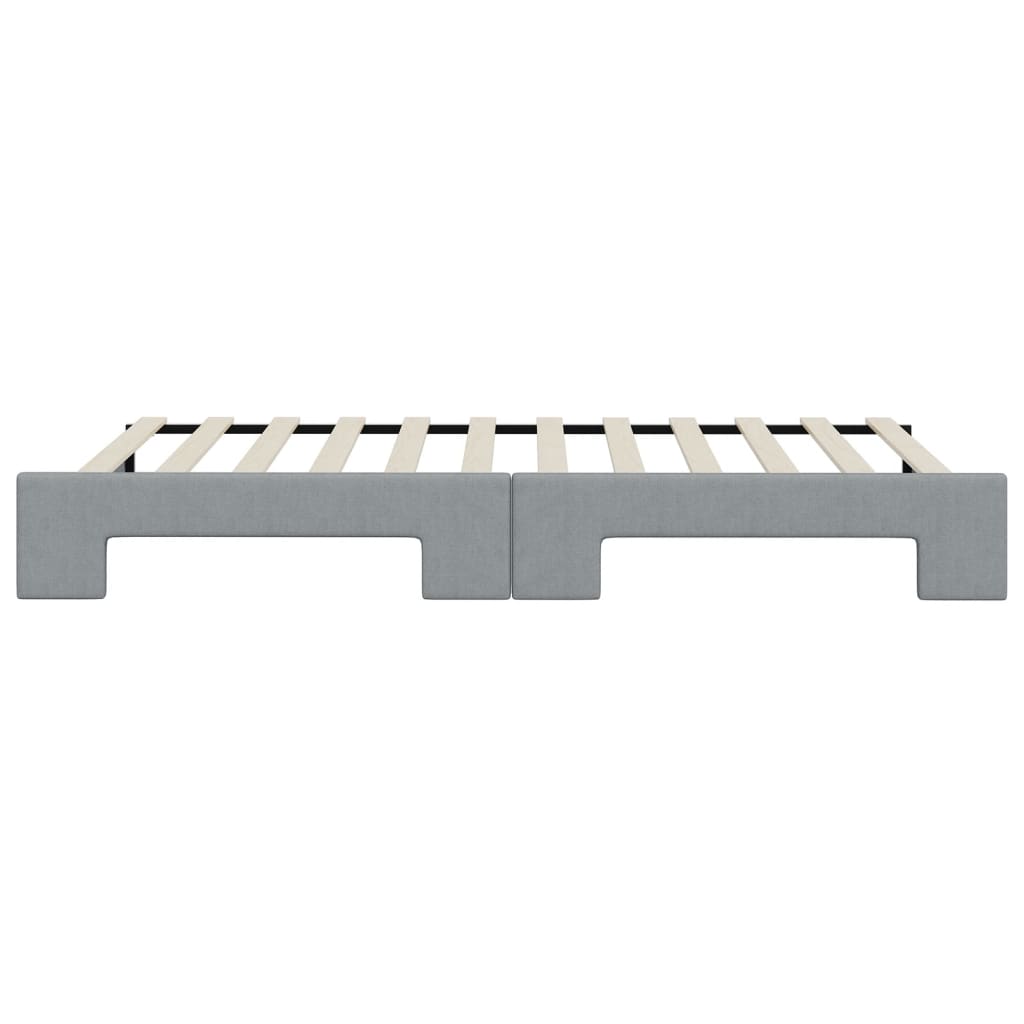 Lit de jour avec gigogne sans matelas gris clair 80x200 cm - XIOS
