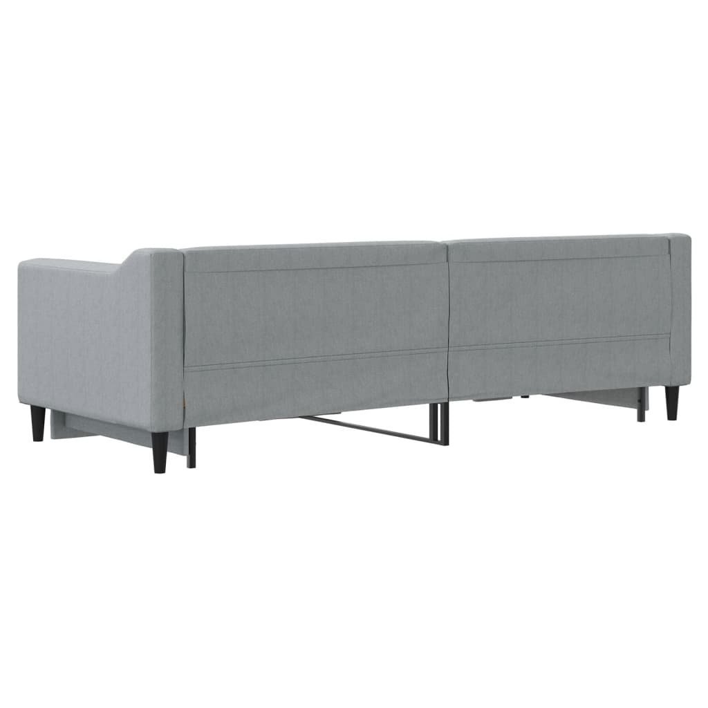 Lit de jour avec gigogne sans matelas gris clair 80x200 cm - XIOS