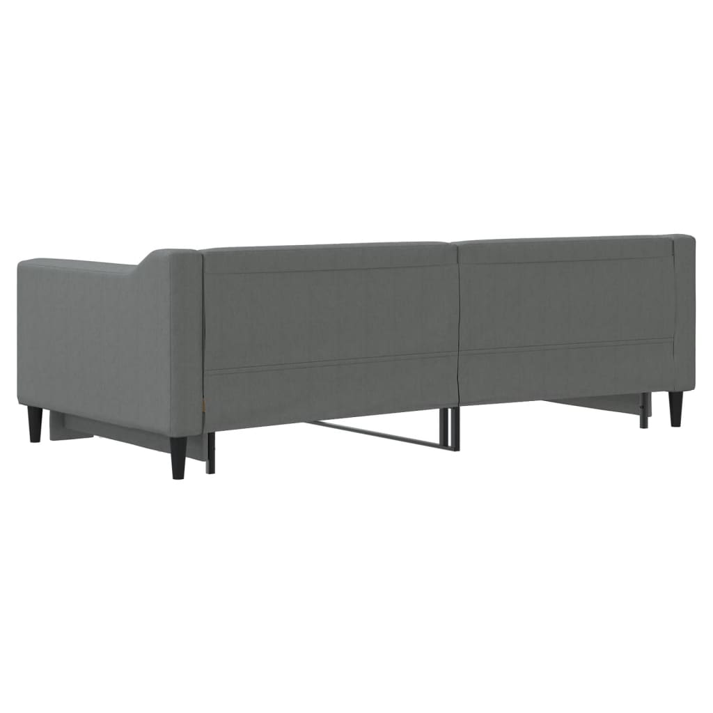 Lit de jour avec gigogne sans matelas gris foncé 90x190 cm - XIOS