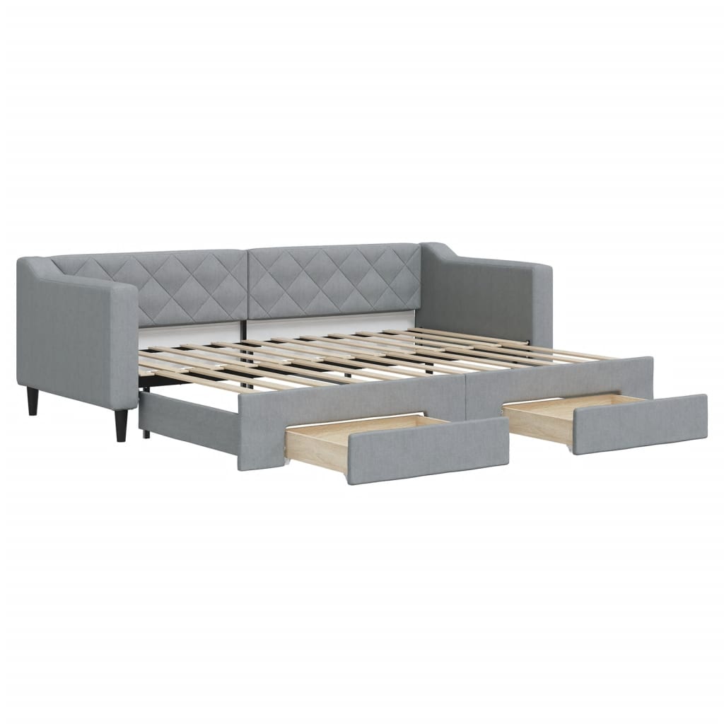 Lit de jour avec gigogne et tiroirs sans matelas 80x200 cm - XIOS