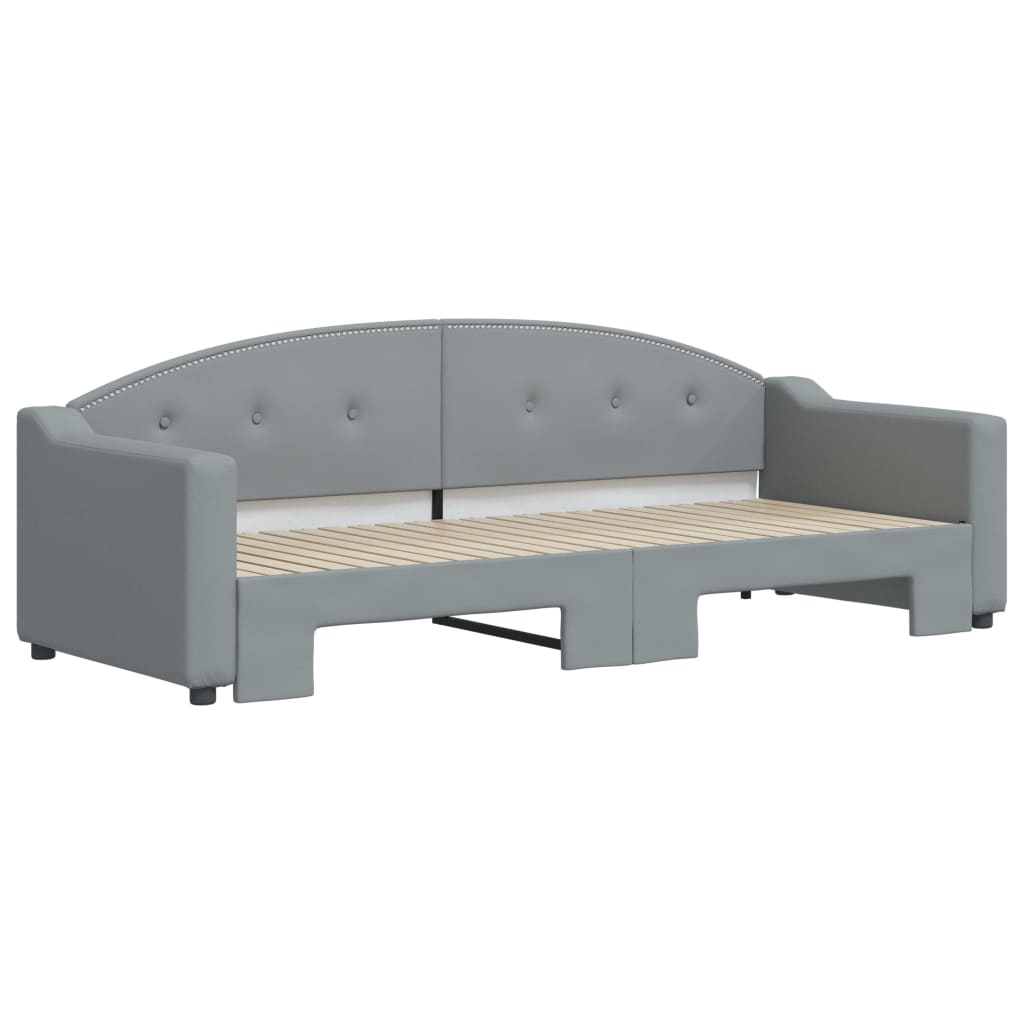 Lit de jour avec gigogne sans matelas gris clair 80x200 cm - XIOS