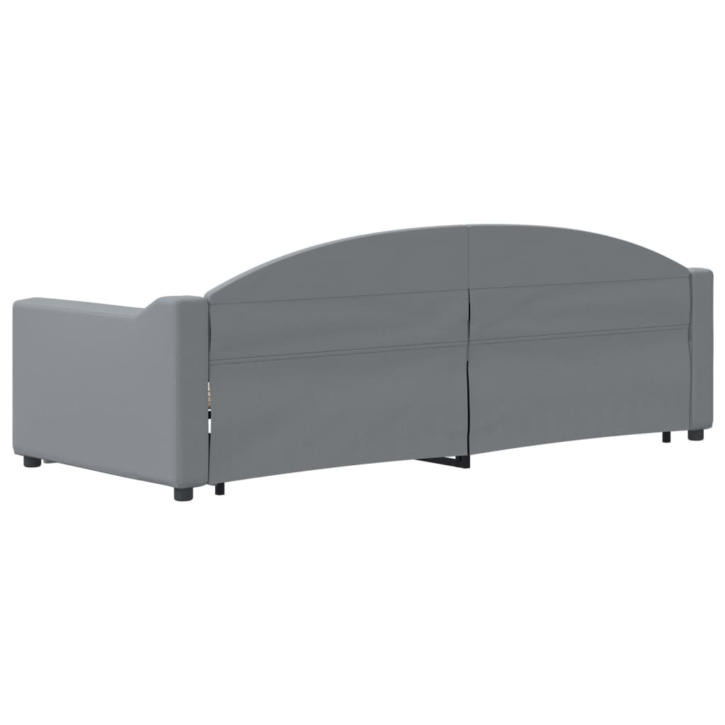 Lit de jour avec gigogne sans matelas gris clair 80x200 cm - XIOS