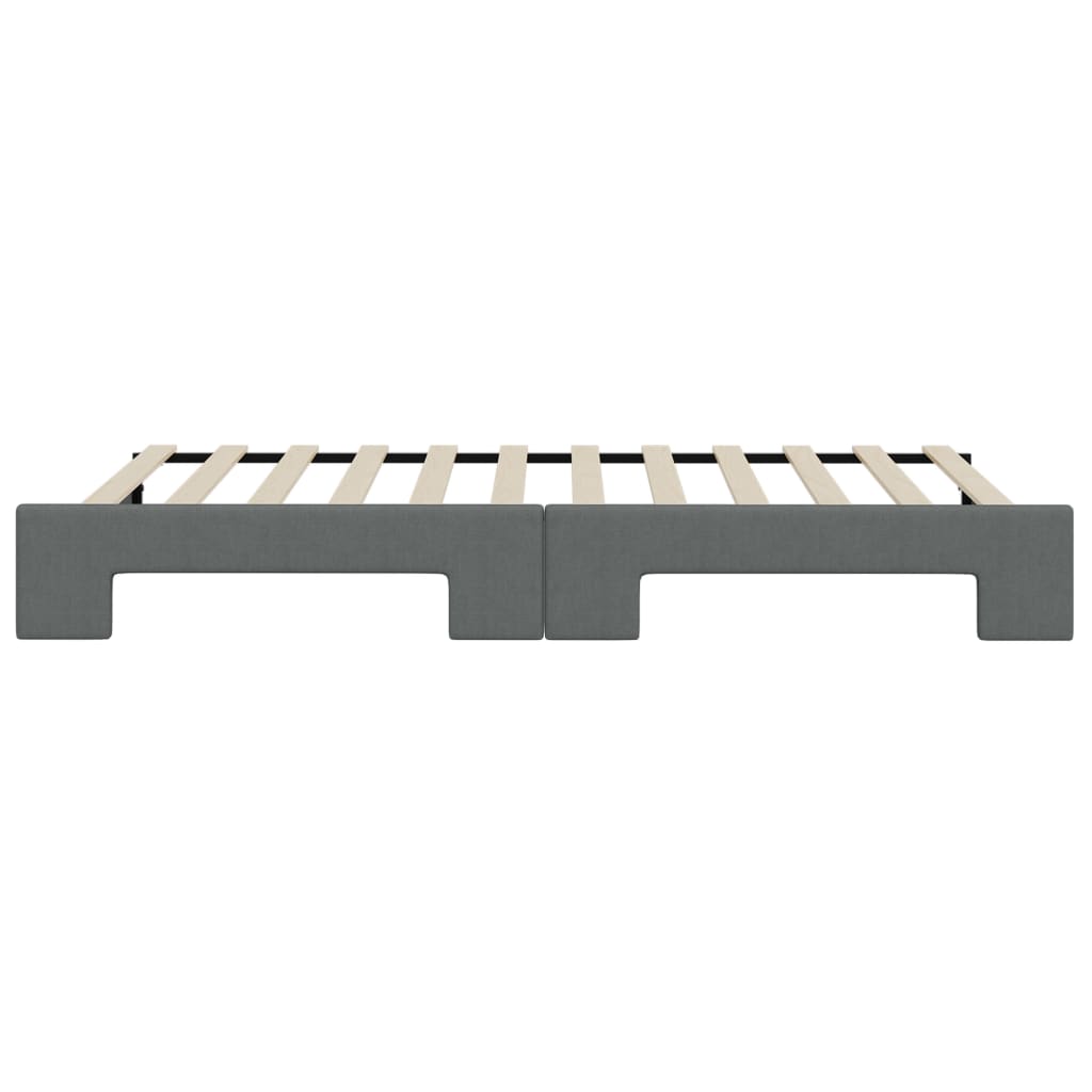 Lit de jour avec gigogne sans matelas gris foncé 80x200 cm - XIOS