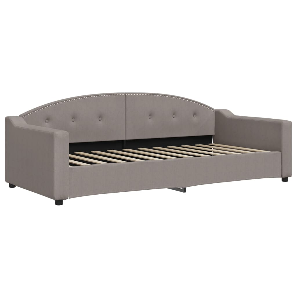 Lit de jour avec gigogne sans matelas taupe 90x200 cm - XIOS