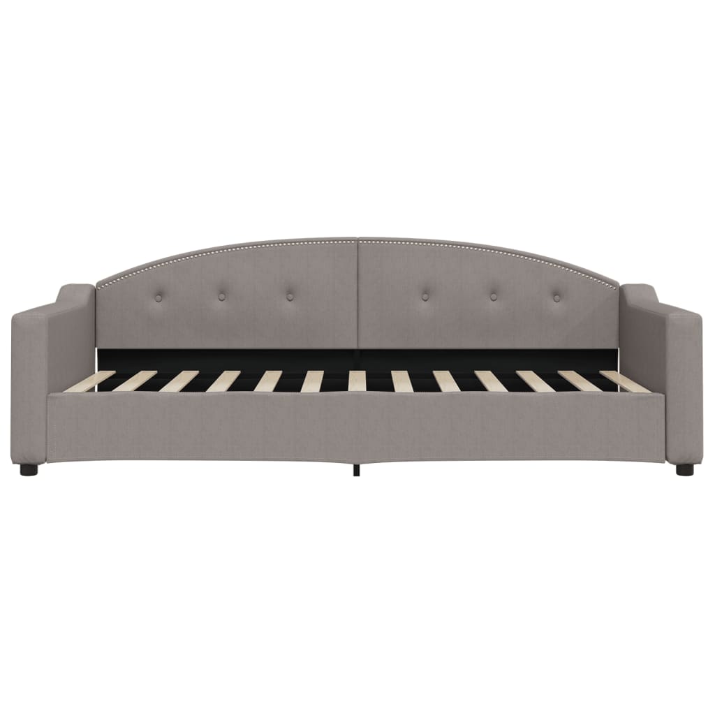 Lit de jour avec gigogne sans matelas taupe 90x200 cm - XIOS
