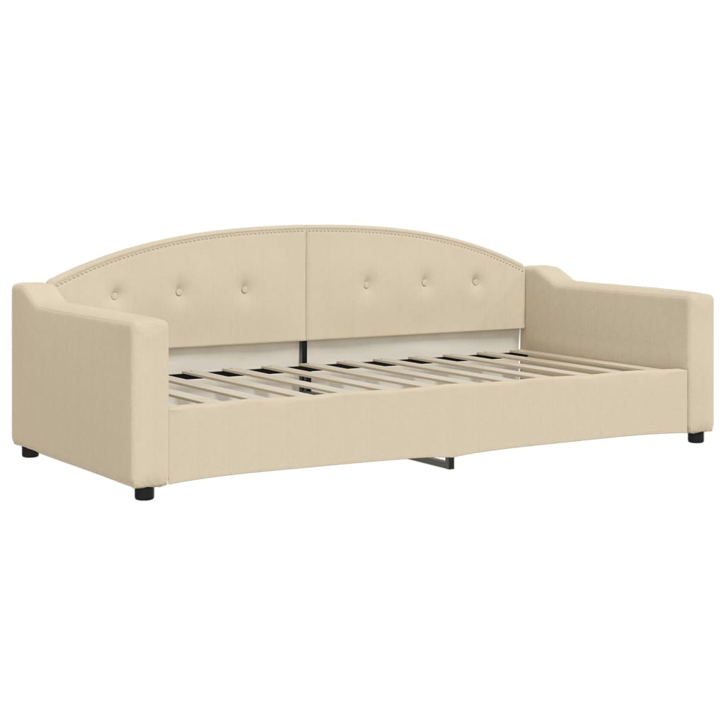 Lit de jour avec gigogne sans matelas crème 90x200 cm - XIOS