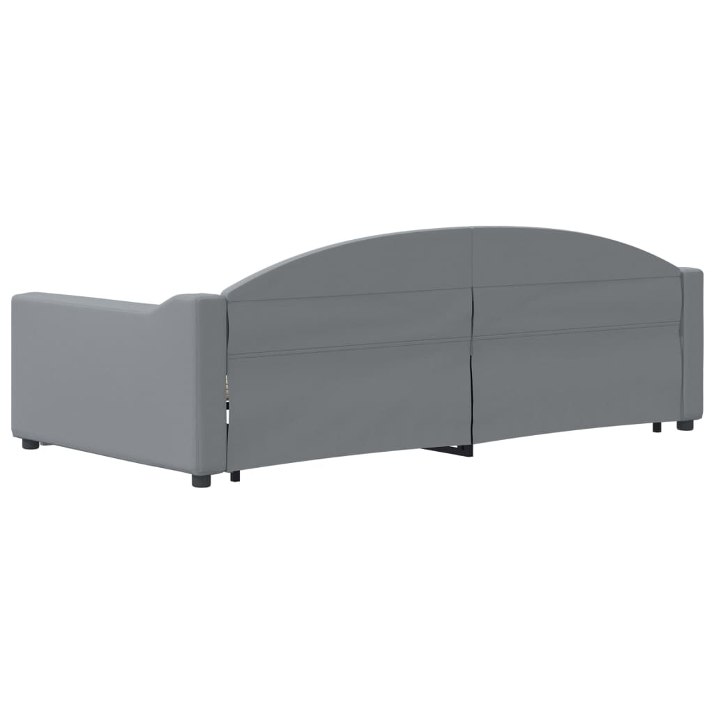 Lit de jour avec gigogne sans matelas gris clair 100x200 cm - XIOS