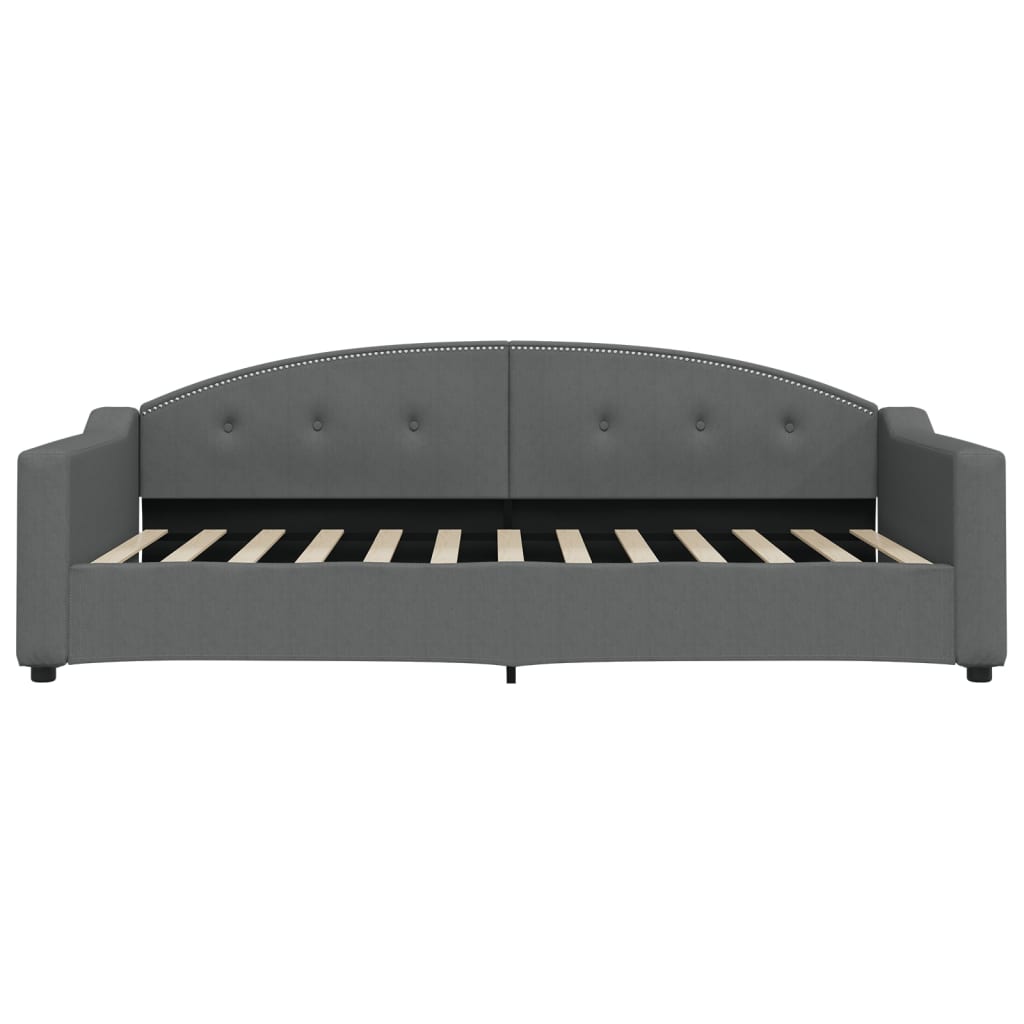 Lit de jour avec gigogne sans matelas gris foncé 100x200 cm - XIOS