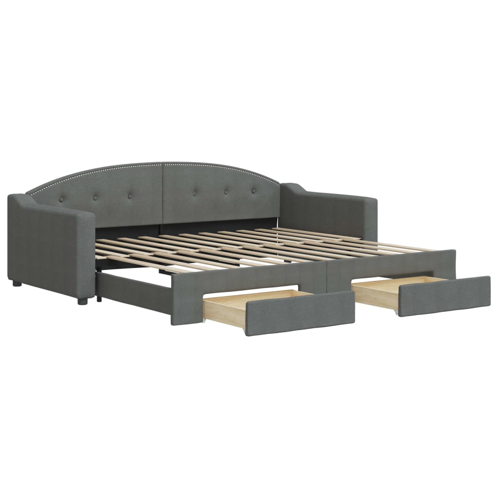 Lit de jour avec gigogne et tiroirs sans matelas 90x200 cm - XIOS