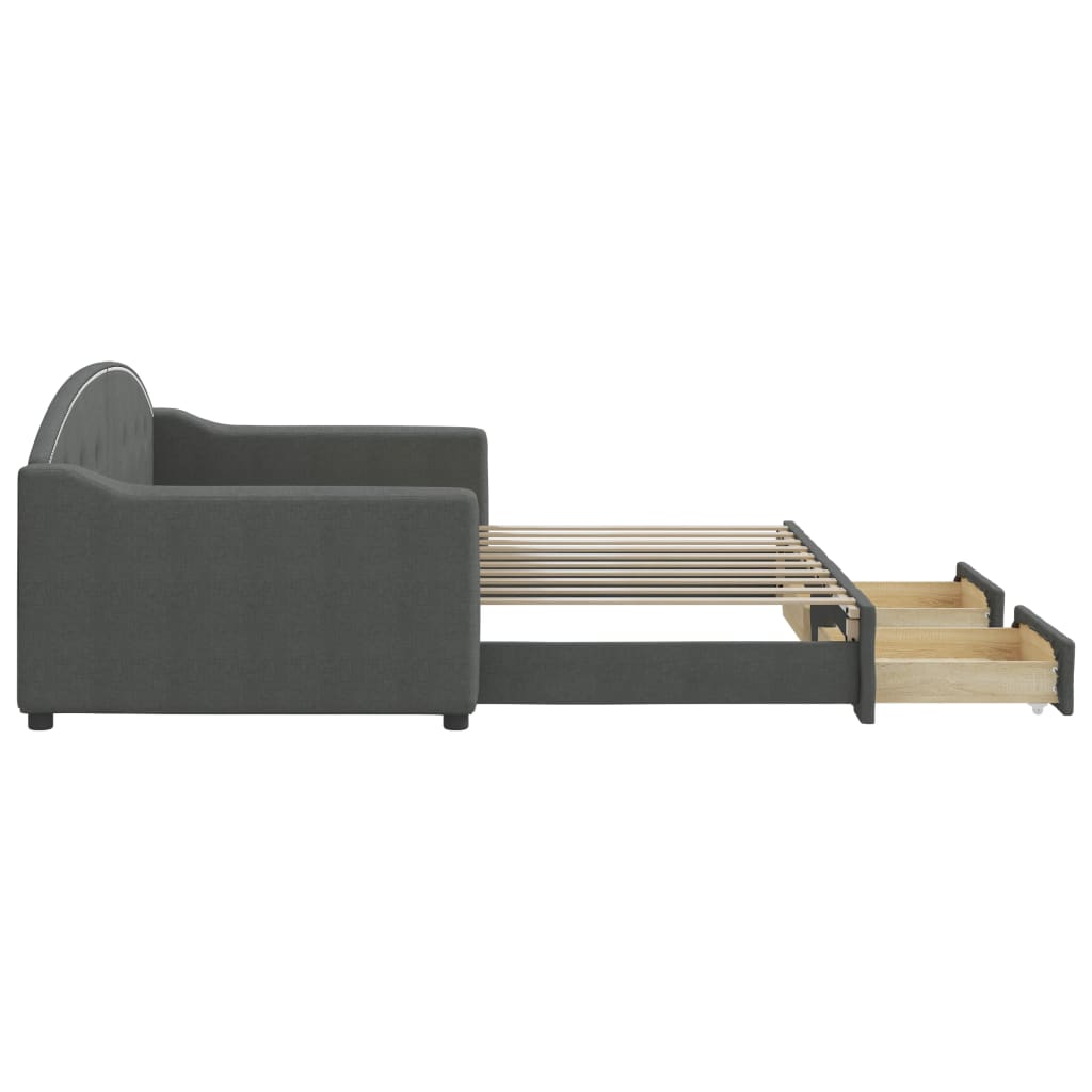 Lit de jour avec gigogne et tiroirs sans matelas 90x190 cm - XIOS