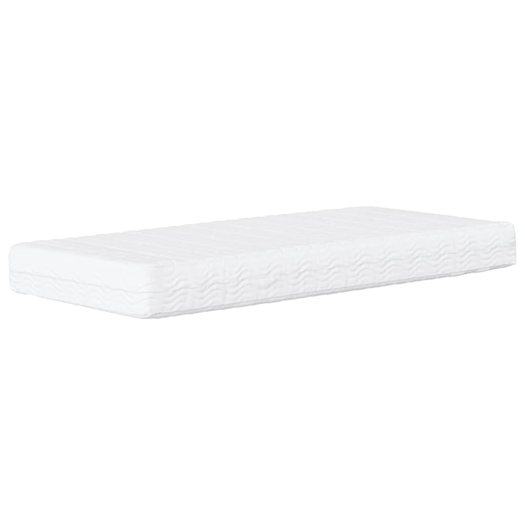Lit de jour avec matelas gris foncé 90x190 cm tissu - XIOS