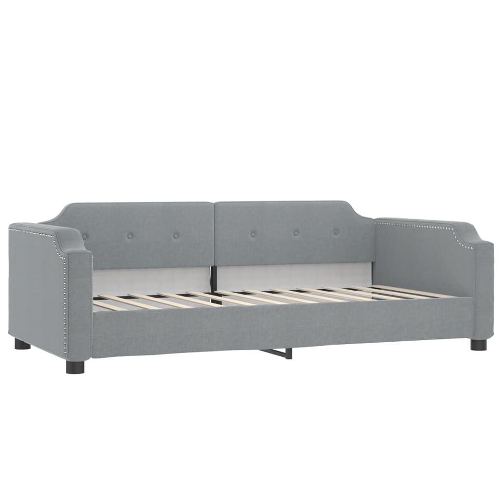 Lit de jour avec gigogne sans matelas gris clair 90x200 cm - XIOS