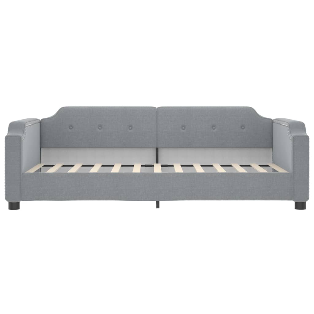 Lit de jour avec gigogne sans matelas gris clair 90x200 cm - XIOS