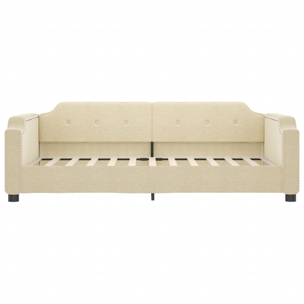 Lit de jour avec gigogne sans matelas crème 90x200 cm - XIOS