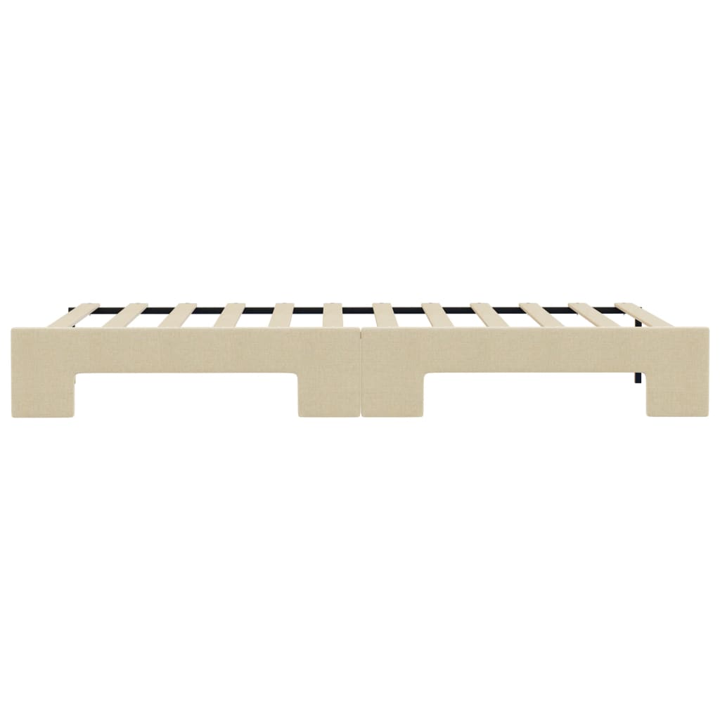 Lit de jour avec gigogne sans matelas crème 90x200 cm - XIOS