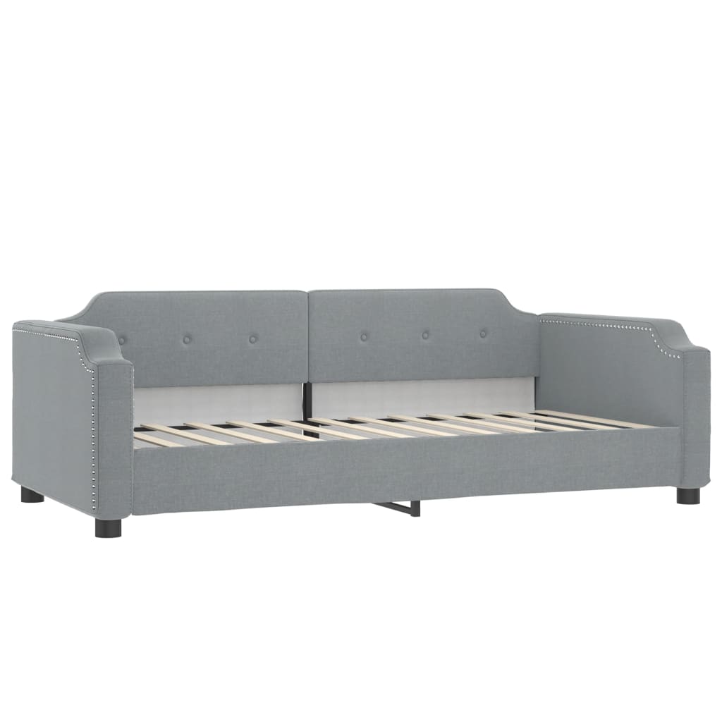 Lit de jour avec gigogne sans matelas gris clair 100x200 cm - XIOS