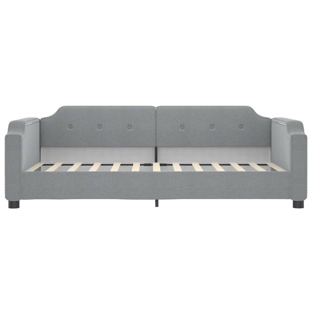 Lit de jour avec gigogne sans matelas gris clair 100x200 cm - XIOS