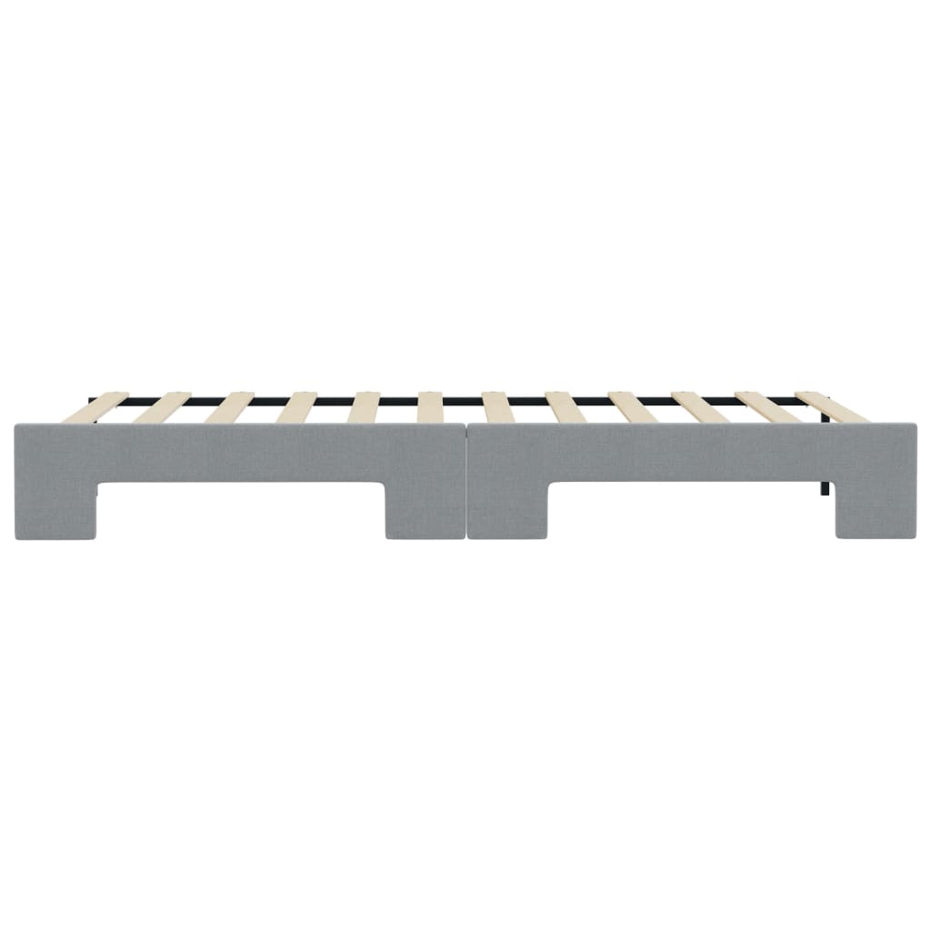 Lit de jour avec gigogne sans matelas gris clair 100x200 cm - XIOS