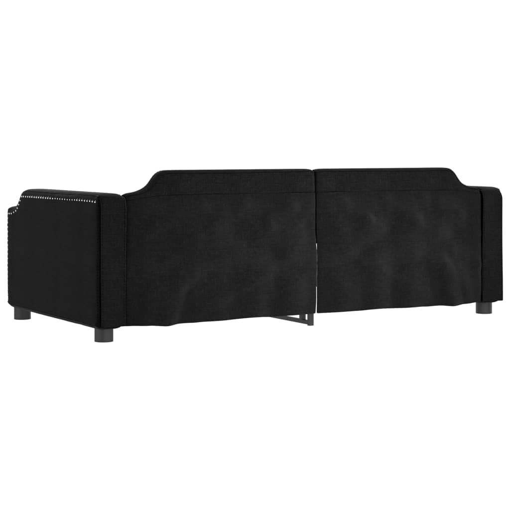 Lit de jour avec gigogne sans matelas noir 100x200 cm - XIOS