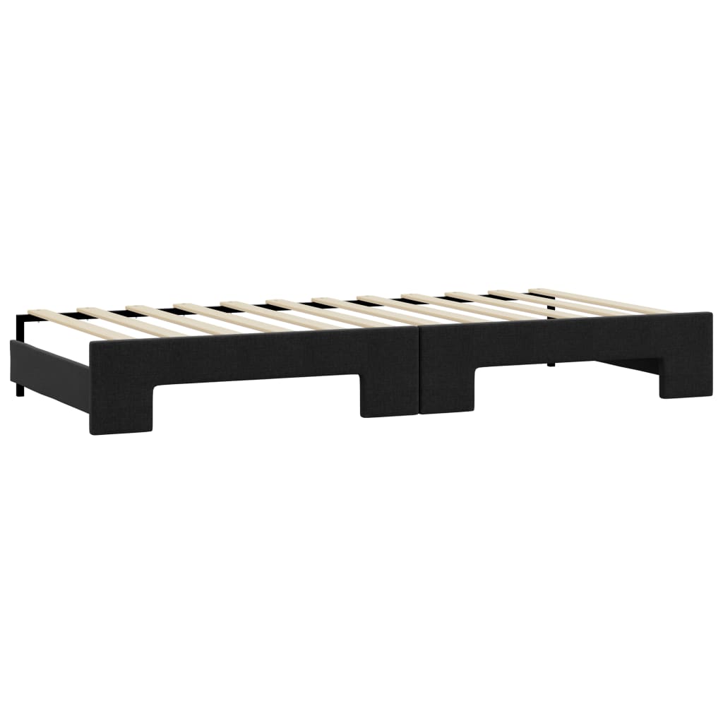 Lit de jour avec gigogne sans matelas noir 100x200 cm - XIOS