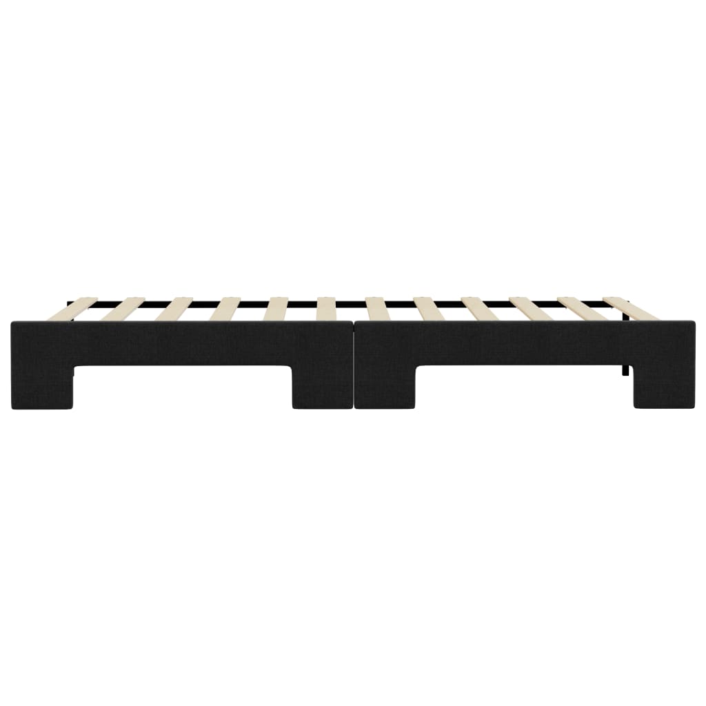 Lit de jour avec gigogne sans matelas noir 100x200 cm - XIOS