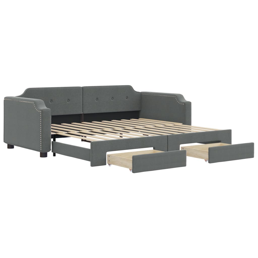 Lit de jour avec gigogne et tiroirs sans matelas 80x200 cm - XIOS