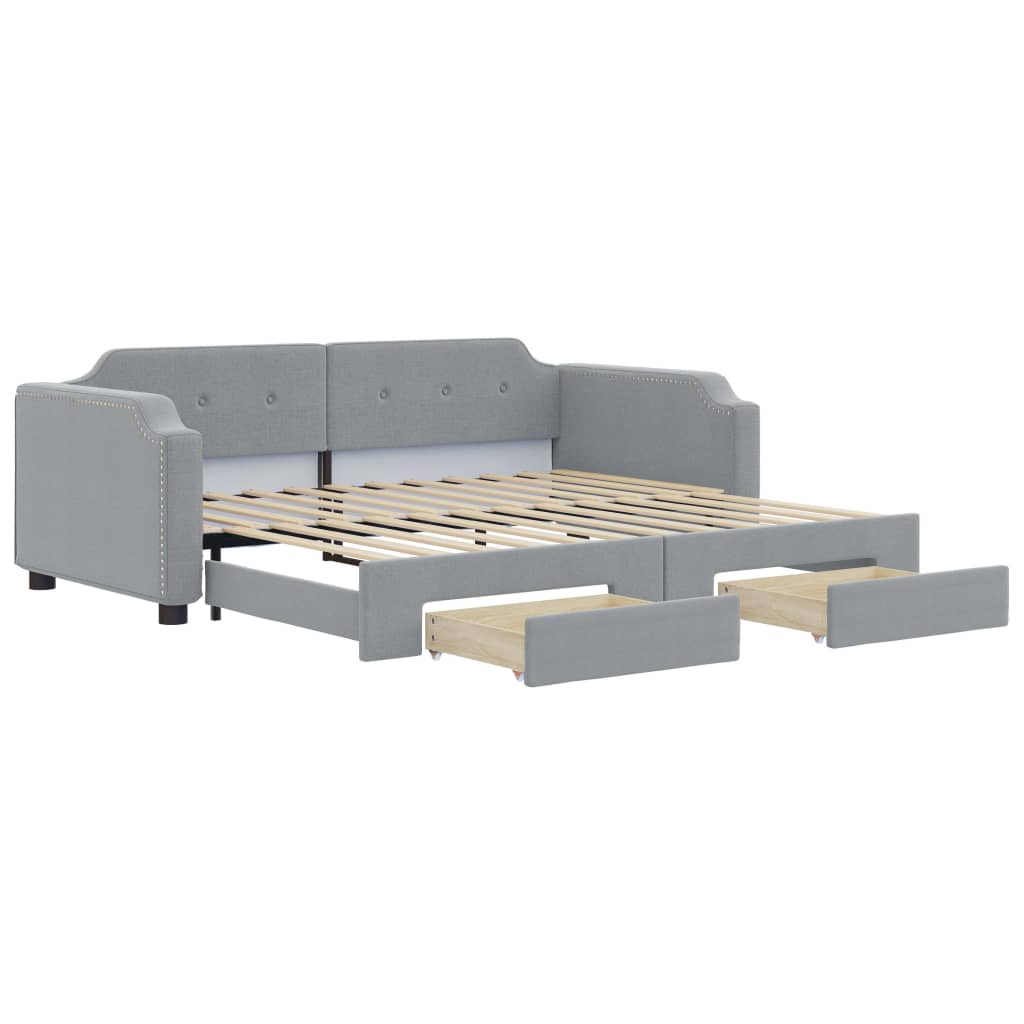 Lit de jour avec gigogne et tiroirs sans matelas 90x200 cm - XIOS