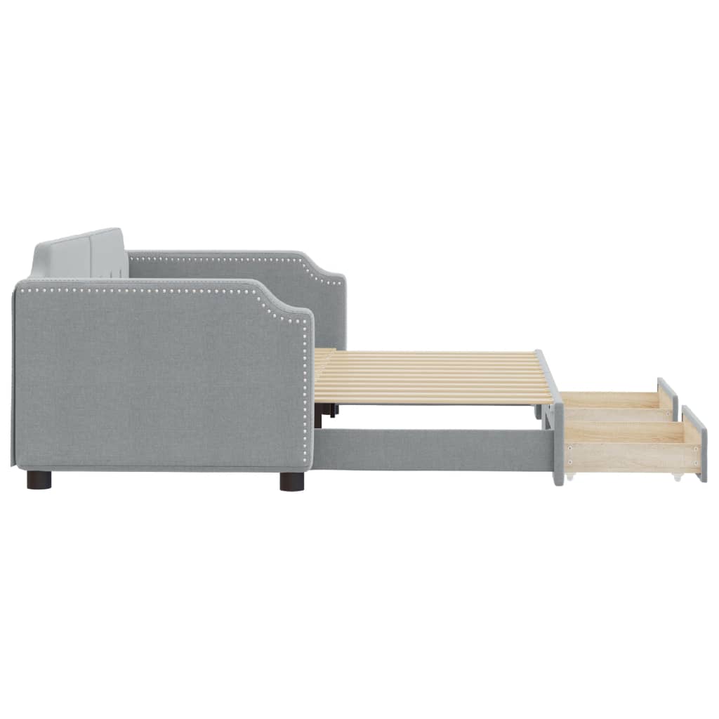 Lit de jour avec gigogne et tiroirs sans matelas 90x200 cm - XIOS