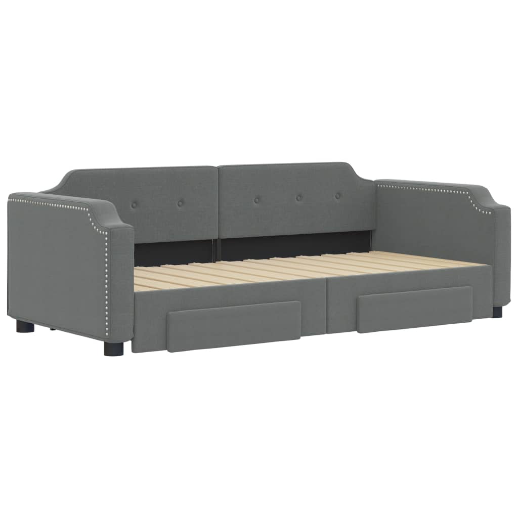 Lit de jour avec gigogne et tiroirs sans matelas 90x200 cm - XIOS