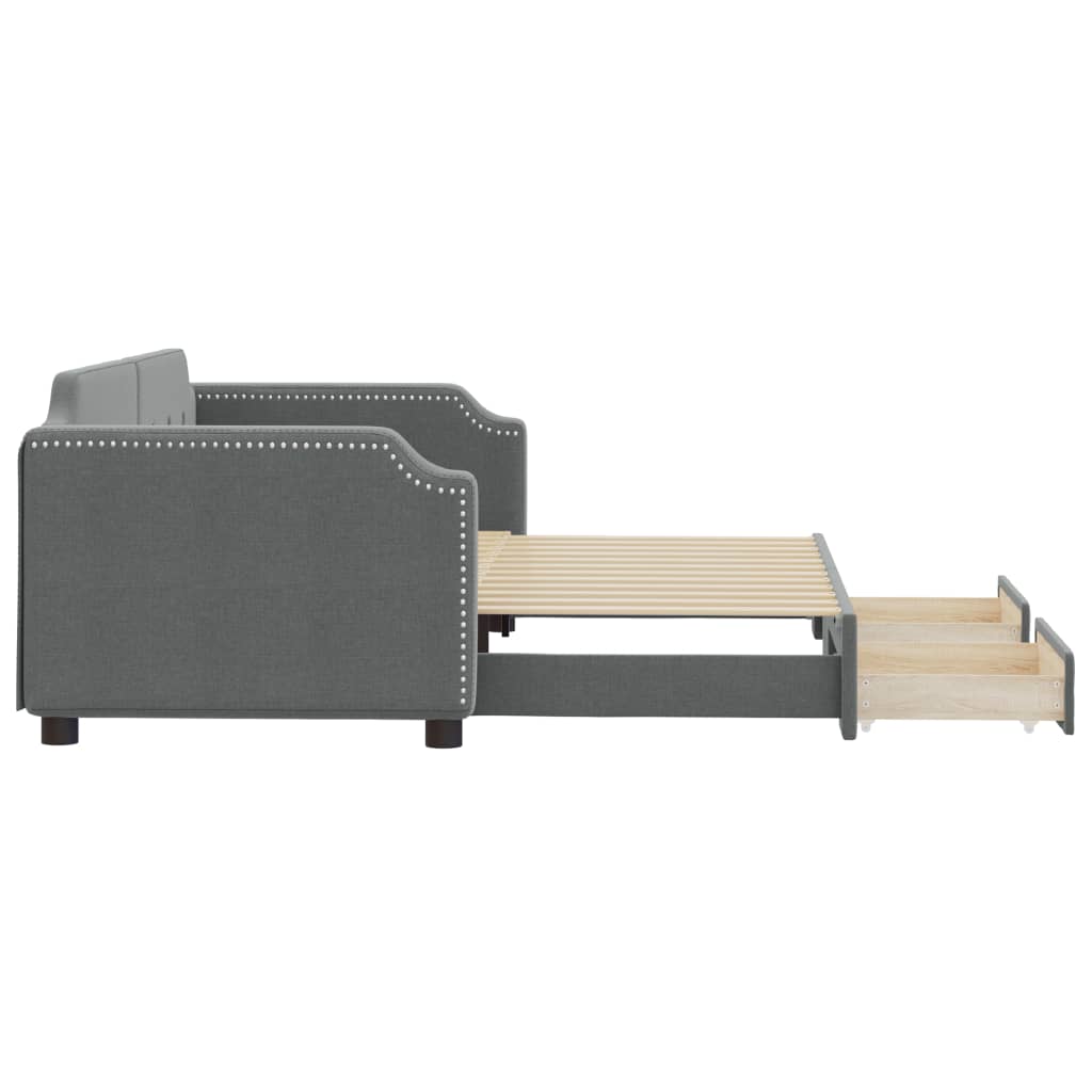 Lit de jour avec gigogne et tiroirs sans matelas 90x200 cm - XIOS