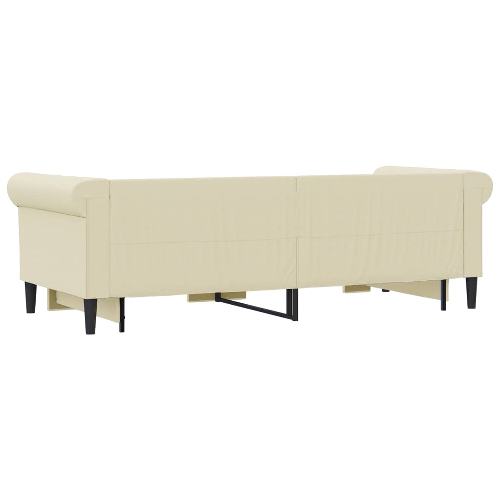 Lit de jour avec gigogne sans matelas crème 90x200 cm - XIOS