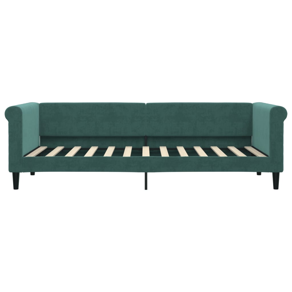 Lit de jour avec gigogne sans matelas vert foncé 80x200 cm - XIOS