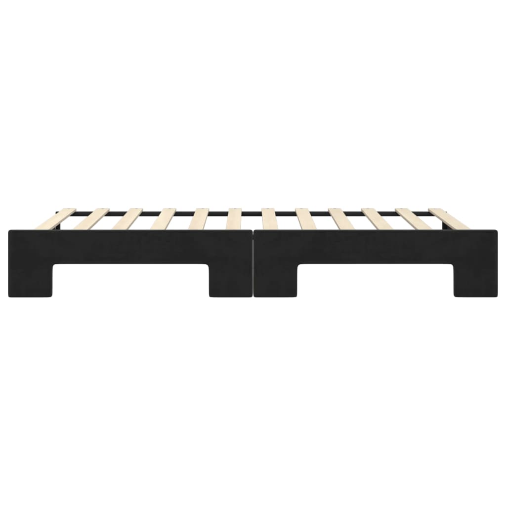 Lit de jour avec gigogne sans matelas noir 100x200 cm - XIOS