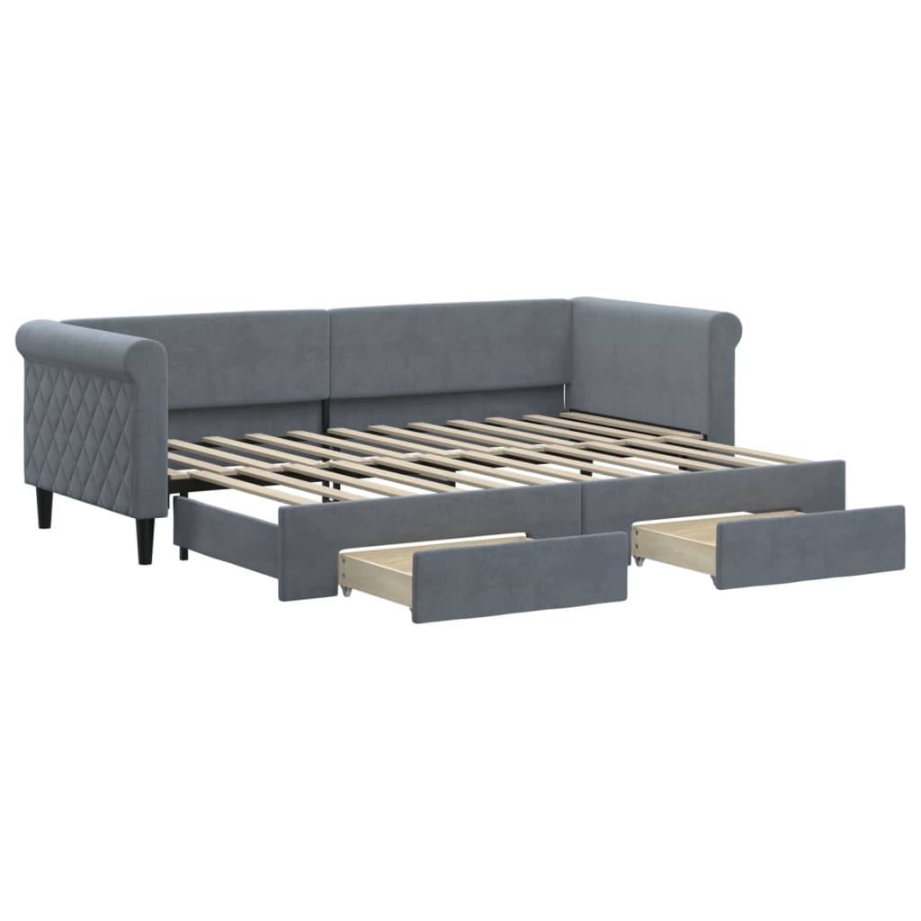 Lit de jour avec gigogne et tiroirs sans matelas 80x200 cm - XIOS