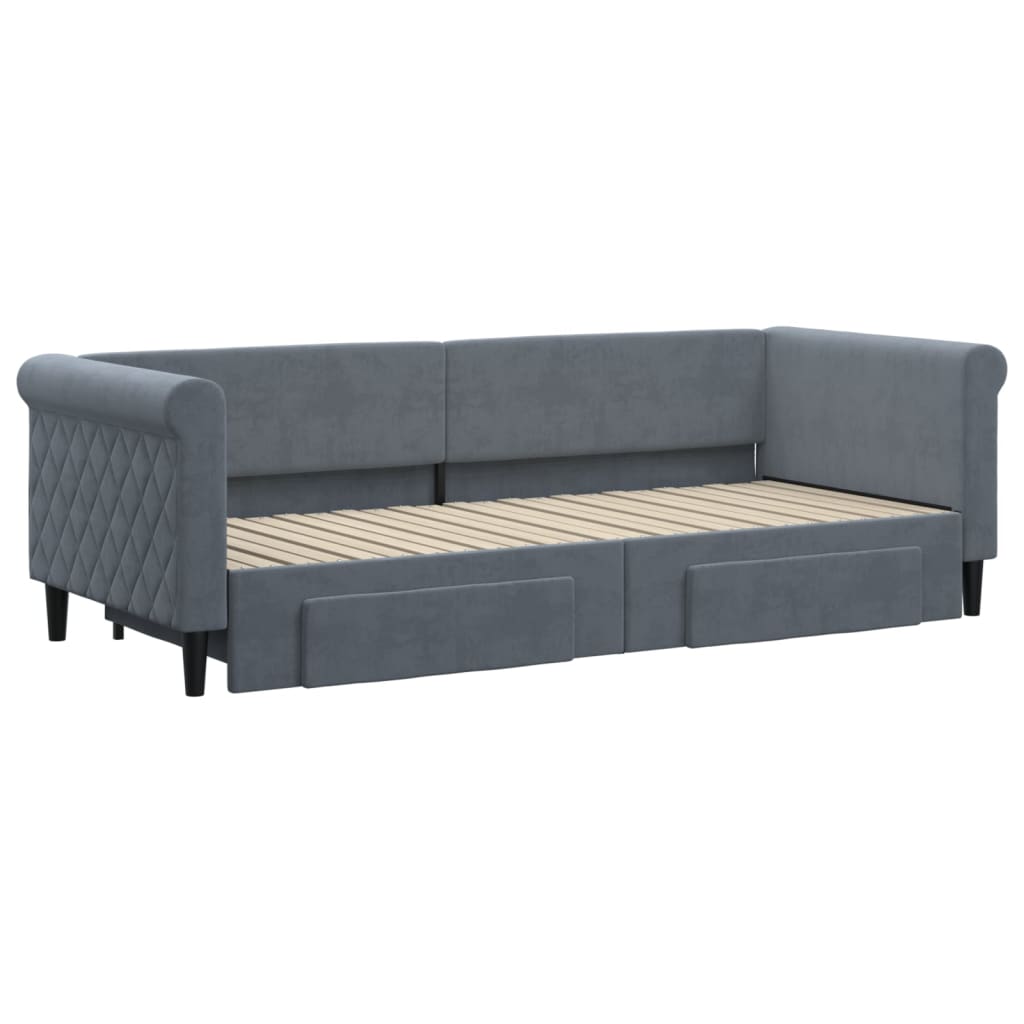 Lit de jour avec gigogne et tiroirs sans matelas 80x200 cm - XIOS