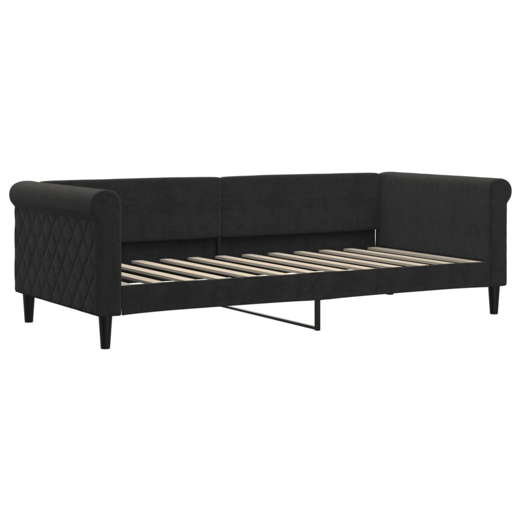 Lit de jour avec gigogne et tiroirs sans matelas noir 90x200 cm - XIOS