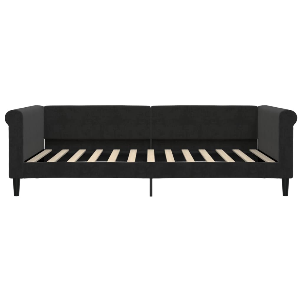 Lit de jour avec gigogne et tiroirs sans matelas noir 100x200cm - XIOS