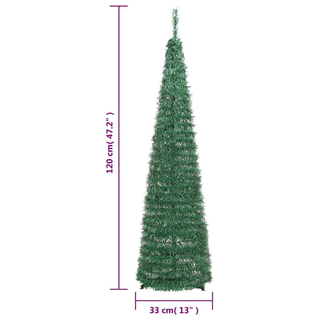 Sapin de Noël artificiel escamotable 50 LED vert 120 cm - XIOS