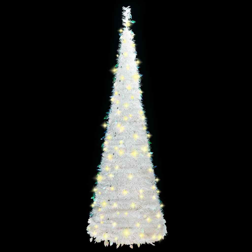 Sapin de Noël artificiel escamotable 200 LED blanc 210 cm - XIOS
