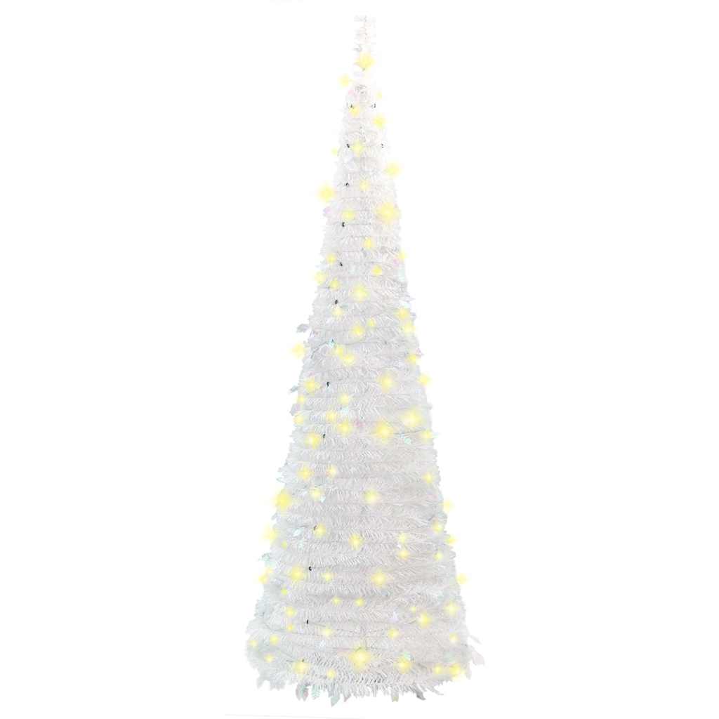 Sapin de Noël artificiel escamotable 200 LED blanc 210 cm - XIOS