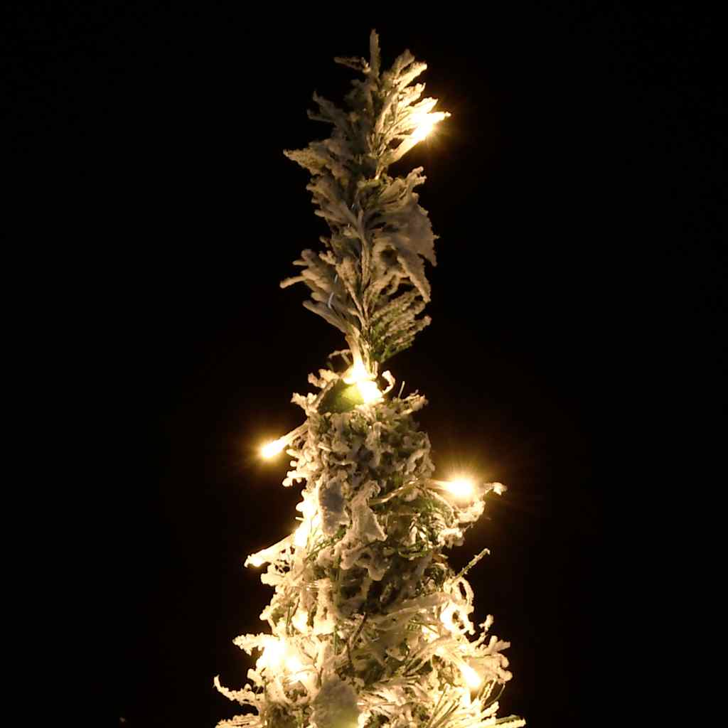 Sapin de Noël artificiel escamotable avec neige floquée 100 LED - XIOS