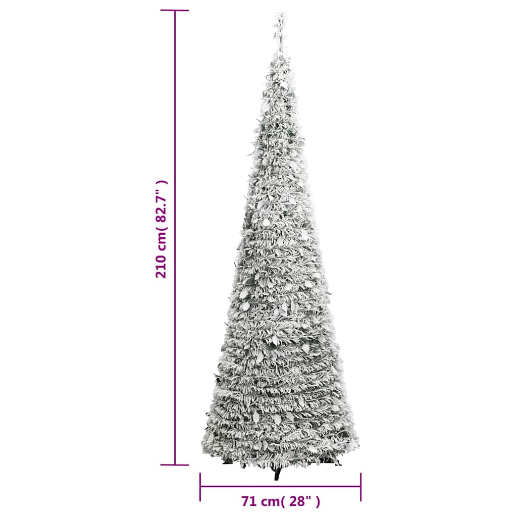 Sapin de Noël artificiel escamotable avec neige floquée 200 LED - XIOS