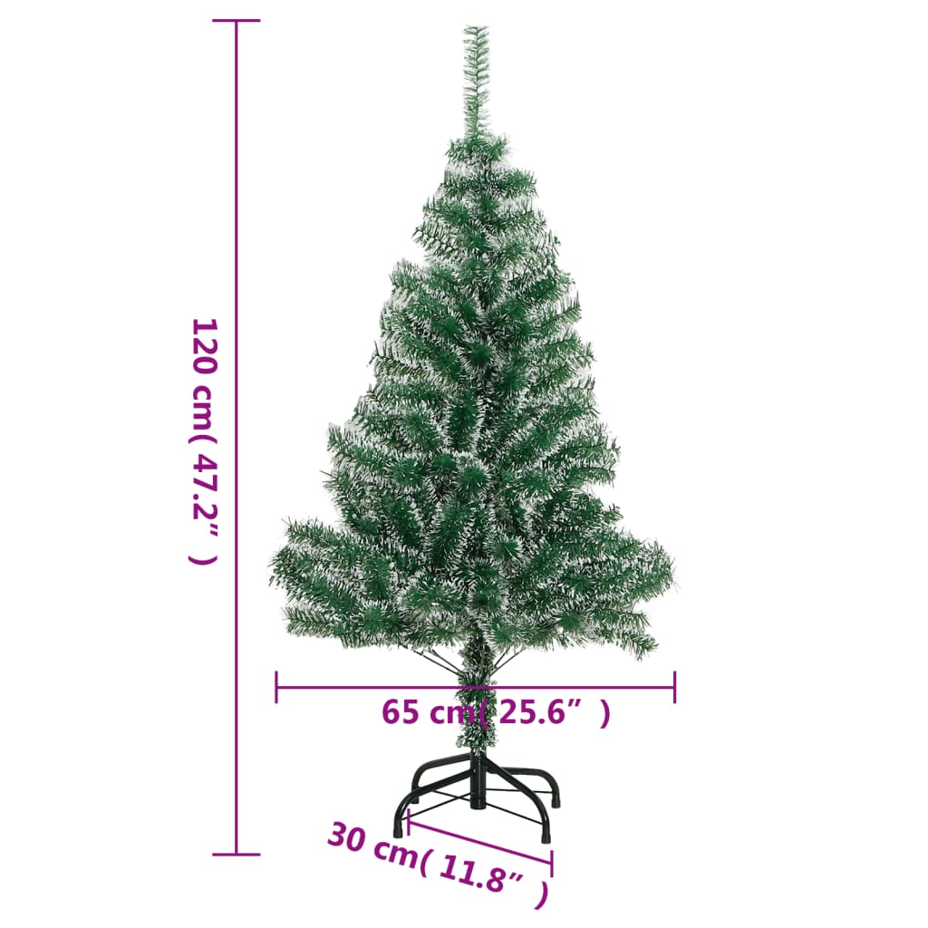 Sapin de Noël artificiel avec neige floquée vert 120 cm - XIOS