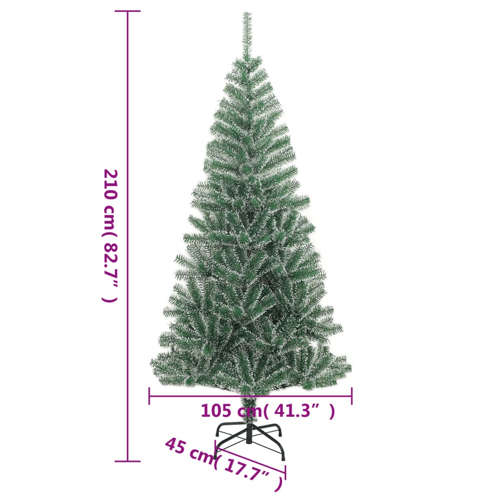 Sapin de Noël artificiel avec neige floquée vert 210 cm - XIOS