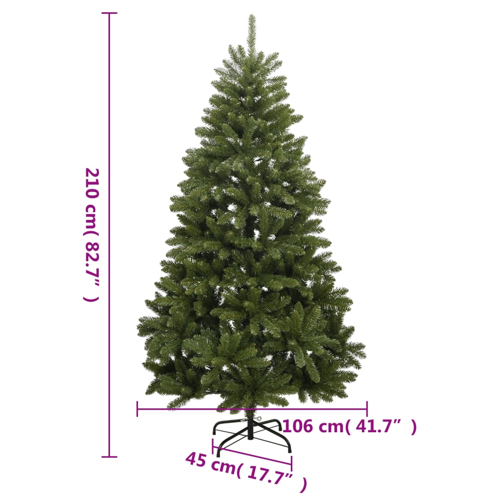 Sapin de Noël artificiel à charnières avec support vert 210 cm - XIOS