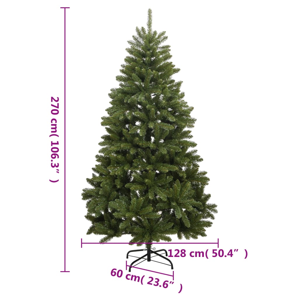Sapin de Noël artificiel à charnières avec support vert 270 cm - XIOS