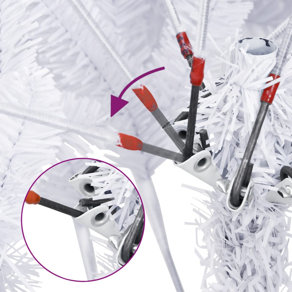 Sapin de Noël artificiel à charnières avec support blanc 150 cm - XIOS